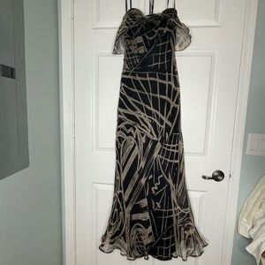 David Meister Size 10 Strapless Gown